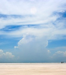 Vast landscape of sand and sky, photo by Anna Brones