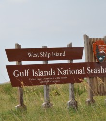 West Ship Island sign, photo by Mike Houck